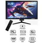 Snrelk 21,5" Sesli Dahili Hoparlör 12V (Kumandalı) Geniş Ekran 75 Hz 5ms (Vga,hdmı) LED Monitör - Siyah