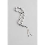 So Chic Modern Dizayn 19 cm Gümüş Tesbih, Metalik Gri