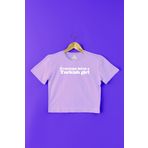 so cool Crop T-shirt Everyone Loves A Turkish Girl Baskılı Lila Kadın Tişört
