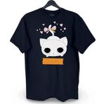 So Cute Sevimli Kedi Baskılı Unisex Bisiklet Yaka Tişört