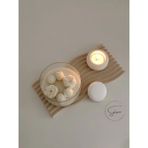 So Home 3'lü Set Dalgalı Tabak, Kapaklı Kavanoz, Cam Kavanoz Mum - 3 Adet