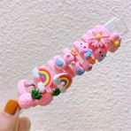 So Much Accesories SO-MUCH Kız Çocuk Bebek 10'Lu Pembe Lastik Toka Seti-9