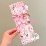 So Much Accesories So-Much Yeni Model Çocuk Lastik Pens Toka Seti 15 Adet Pembe