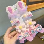 So Much Accesories So-Much Yeni Model Çocuk Tavşan Kulaklı Çıt Çıt Pens Toka Seti Pembe