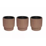 So-Vgs2 3 Adet Vega Plastik Modern Saksı Takımı İç Kovalı 20 Lt No:2 Mocha