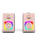 Soaiy SH20 Şeffaf Tasarım Pembe Taşınabilir Kablosuz Bluetooth Gaming RGB Oyuncu Hoparlörü