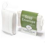 Soap Envelope%100 Geri Dönüştürülmüş ve Kuzey Amerika'da Üretilmiştir - Sabun Sabunu için Sabun Koruyucu Kese, Bar Sabunu için Kabak Banyo Temizleyici + Nazik Eksfoliye Edici