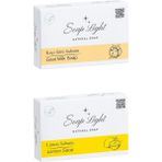 Soap Light Natural Ikili Sabun Paketi - Keçi Sütü Sabunu limon sabunu - Keçi Sütü - Limon