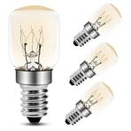 Soba Ampulleri 25 W Ampul Küçük Vidalı E14 Taban Pigme Lambaları 300°C Komyan Mikrodalga/Fırın/Tuz Lambası Ampulleri, 4'lü Paket