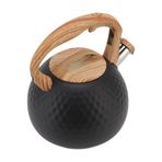 Soba Çay Su ısıtıcısı, 3L Islık Paslanmaz Çelik Soba Soba Kavrama Ile Düzgün Isı Dağıtımlı Çay Sobası Çay Te Su ısıtıcısı Elektrikli Soba, Gaz Sobası, Elektrik (BLACK)