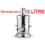 sobapark 10 Litre Paslanmaz Krom Odunlu Kömürlü Çay Semaveri Odunlu Kömürlü Semaver Tek Musluklu Semaver 10 L