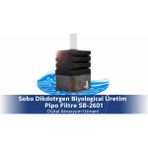 Sobo Dikdörtgen Biyolojik Üretim Pipo Filtre - Içi Dolu - Biyolojik Halkalı - S Boy SB-2601 - Siyah