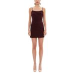 SOCIETA Askılı Mini Elbise 93124 Bordo 42