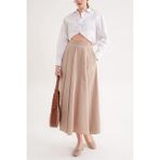 Societa Bej Godeli Midi Boy Etek 81272 - 0019-Bej