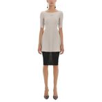 SOCIETA Dantelli Midi Elbise 90762 Taş 44