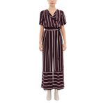 SOCIETA Kadın Bordo Anvelop Kapama Desenli Tulum 10079 Bordo 40