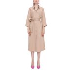 SOCIETA Kemerli Bol Poplin Elbise 93995 Bej M