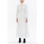 SOCIETA Reglan Kol Salaş Uzun Elbise 93356 Beyaz 44