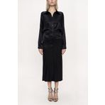 SOCIETA Siyah Yarasa Kollu Gömlek Elbise 94060 Siyah S
