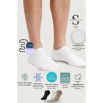 Socketta 3'lü Karışık Renkli Erkek Bambu Dikişsiz Esnek Anatomik Topuk Görünmez Sneaker Patik Çorap - Premium
