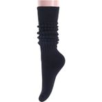 sockfun Sarkık Çorap Kadın Kız Çocuk için Çırpma Çorapları, Çizme Çorapları Pamuklu Scrunchie Çorap Beden 8-13, Siyah, Medium