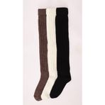 SOCKS Slouch 3 Çift Kadın Tozluk Dizüstü Dizaltı Kışlık Yünlü Kalın Yumuşak Çizme Bot Çorap Çok Renkli 36-40