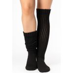 SOCKS Slouch Kadın Tozluk Dizüstü Dizaltı Kışlık Yünlü Kalın Yumuşak Çizme Bot Çorap Siyah 36-40