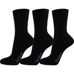 Sockshion Bay Ve Bayan 3'Lü Paket Bambu Klasik Soket Çorap Siyah Renk