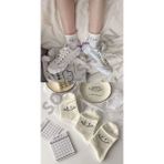 Sockshion Kadın Gülen Emoji Desenli Çorap - 4'lü Set - Şık ve Rahat Özel Tasarım - 35 - 39 - Beyaz