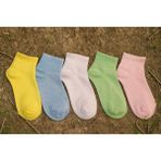 Sockshion Kadın Soft Renkli Pamuklu Extra Rahat Ve Yumuşak Kolej Çorap Seti 5 Çift - Asorti - 35 - 40