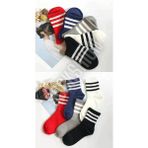 Sockshion Unisex 5'li Çizgili Tenis Model Çorap - Ekstra Rahat ve Esnek 5 Çift