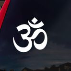 SoCoolDesign OM Sembolü Hindu Araba Camı Vinil Çıkartma Çıkartma 10,16 cm Genişlik (Beyaz)