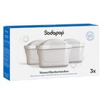 Sodapop Su filtresi kartuşu, 3 adet, Brita® * Maxtra®* ve Maxtra+® ile uyumlu* Su filtresi sürahisi, PerfectFit* sistemi dahil, içme suyundaki tat bozucu maddeleri azaltır