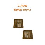 sofdekor 2 Adet Yer Süzgeci Izgarası Bronz 10x10 Uyumlu