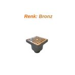 sofdekor Bronz Yer Süzgeci 10x10 cm Düşey Çıkış 50mm