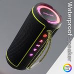 Soffany SFN-880 Rgb Işıklı Bluetooth Hoparlör - Ses Bombası Su Geçirmez Taşınabilir Kablosuz Speaker - Hi-Res Audıo - Siyah