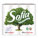 Sofia 3 Katlı Tuvalet Kağıdı 32'Li, 1 Paket (1 X 32 Adet)