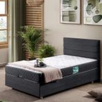 Sofia Baza Başlık Letto Yatak Seti, Antrasit, 100X200