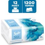 Sofia El ve Yüz Havlusu 100’LÜ x 12 Paket - Beyaz