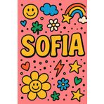 Sofia – Quaderno per Appunti 6x9 | 100 Pagine a Righe | Copertina Flessibile con Fiorellini Colorati: Taccuino personalizzato con nome – Per appunti ... o uso quotidiano – Design allegro e floreale