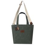 Sofist İstanbul Çam Yeşili Pera Waxed Canvas Tote Bag Mumlu Kanvas Ayarlanabilir Askılı Kadın Kol ve Omuz Çantası