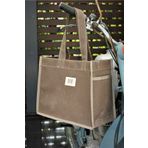 Sofist İstanbul Kahverengi Moyen Waxed Canvas Tote Bag Mumlu Kanvas Kadın Omuz Çantası