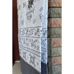 Sofline Çift Kişilik Çok Amaçlı Pike, Yazlık Pike, Desenli Pike, Yatak Örtüsü 195x220cm Turuncu - Gri - Beyaz