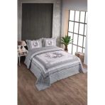 Sofline Çift Kişilik Kapitone Yatak Örtüsü, Klasik Desenli Model - Beste Gri (250 X 260Cm)