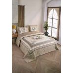 Sofline Çift Kişilik Kapitone Yatak Örtüsü, Klasik Desenli Model - Beste Kahve (250 X 260Cm)