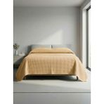 Sofline Premium %100 Pamuk Çift Kişilik Yazlık Pike, Yatak Örtüsü,terletmez Kumaş(PUDRA RENK) (240X200CM) - Açık Sarı