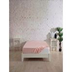 Sofline Tek Kişilik Pamuklu Lastikli Çarşaf, Ranforce Tek Kişilik Fitted ÇARŞAF(100X200+20 Cm) - Pudra - 100 x 200 cm
