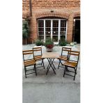 Sofmina Balkon Bahçe Mutfak Bistro Set Katlanır Masa-Sandalye Sarı