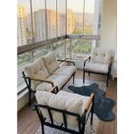Sofmina Gri Metal Bahçe Balkon Oturma Grubu - Loft Tarzı Koltuk- Cafe Oturma Grubu