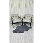Sofmina Leylak Balkon, Bahçe,teras,cafe - Salon - Metal Kanepe Koltuk Takımı 1-1 Açık Gri